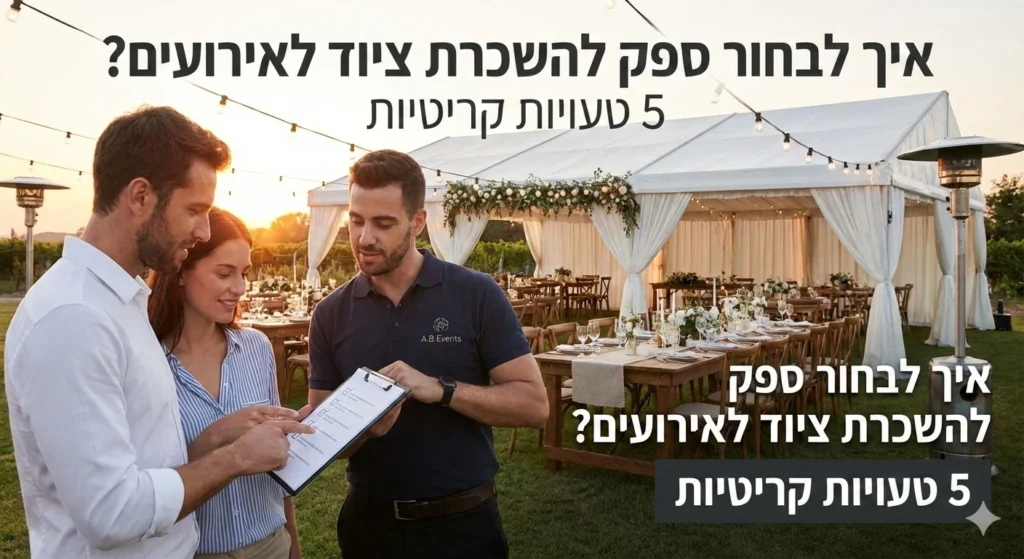 ייעוץ מקצועי לבחירת ספק השכרת ציוד לאירועים בדרום"